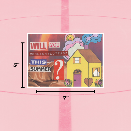 Will You Come To My Cottage Art Print (5x7) - Hockey Valentine's Day Gift