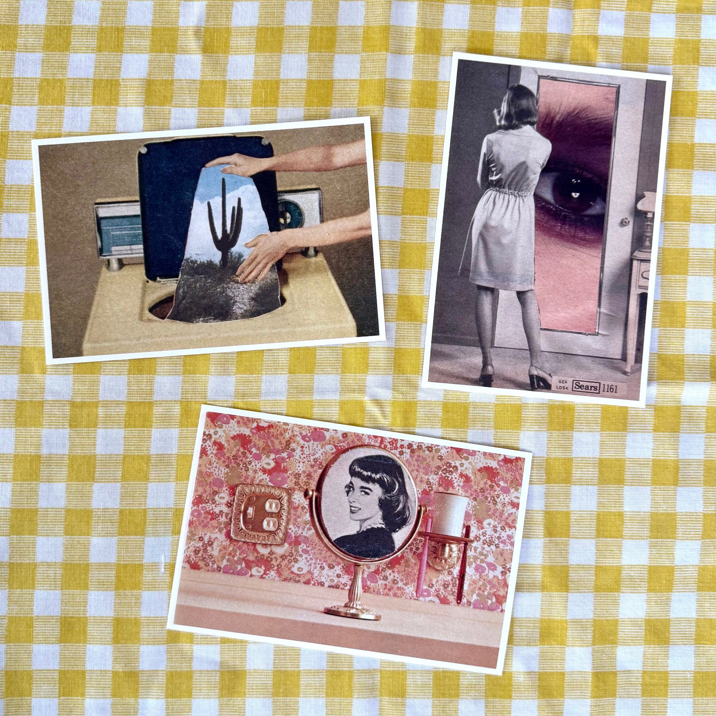 Limited Edition Large Wall Art Bundle - 9 Fine Art Prints of Handmade Vintage Collages (4x6, 5x7, 8x10)