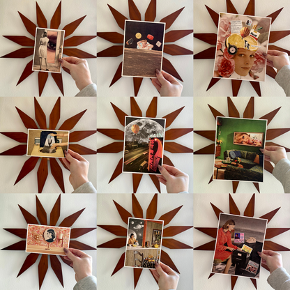 Limited Edition Large Wall Art Bundle - 9 Fine Art Prints of Handmade Vintage Collages (4x6, 5x7, 8x10)