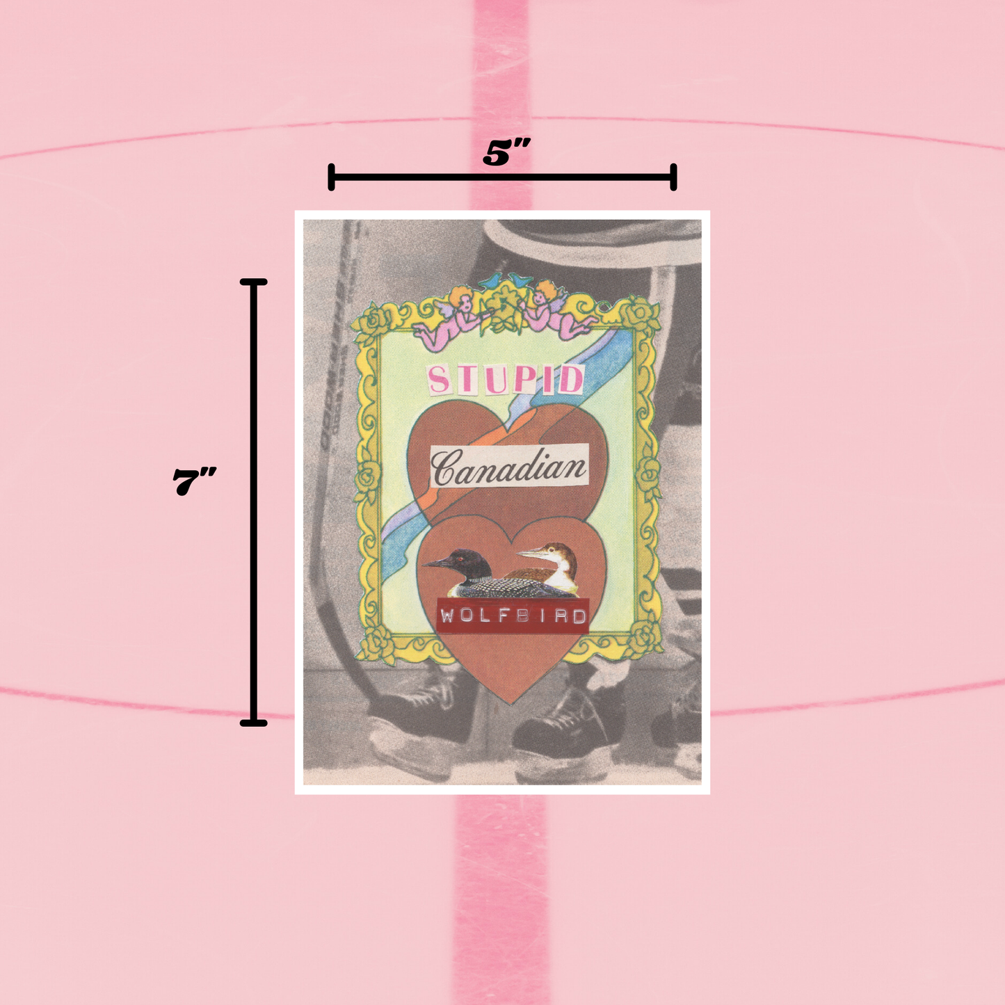 Stupid Canadian Wolfbird Art Print (5x7) - Valentine's Day Gift